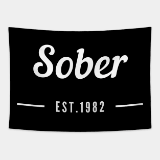 Sober Since 1982 - Sobriety Program Twelve Steps Tapestry