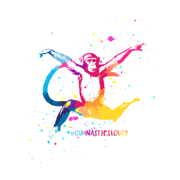 Gymnastics Monkey Gymnastics Lover Watercolor by DesignArchitect