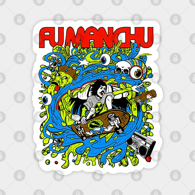 Fu Manchu Magnet by CosmicAngerDesign
