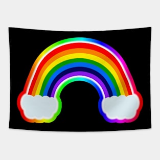 Glowing Rainbow Arc Tapestry