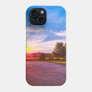 Photography of School Yard with Stunning Sky and Sunset V2 Phone Case