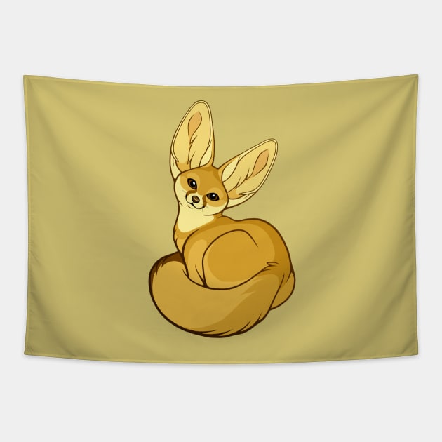 Fennec Fox Tapestry by FlannMoriath