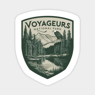 Vintage Emblem Voyageurs National Park Magnet