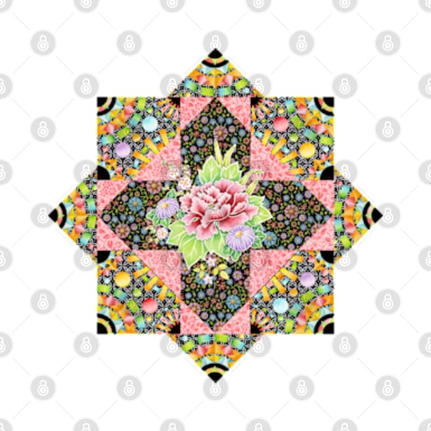 Retro Nouveau Patchwork by PatriciaSheaArt