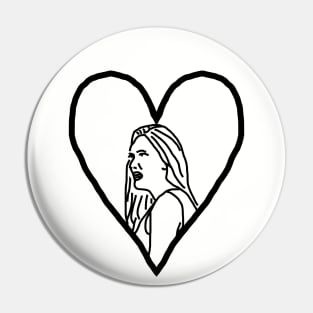 Valentine for the Girlfriend of the Distracted Boyfriend Outline Pin