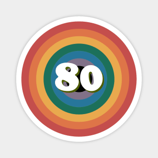 80s Rainbow Magnet