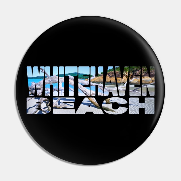 WHITEHAVEN BEACH - Whitsundays QLD Australia Driftwood Pin by TouristMerch