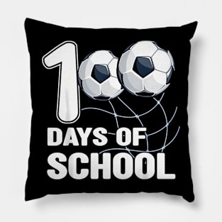 100 Days of School Soccer Coach Soccer Student Soccer Kids Pillow