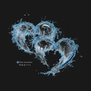 Water illustration “Hearts“ T-Shirt