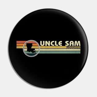Uncle Sam Louisiana vintage 1980s style Pin