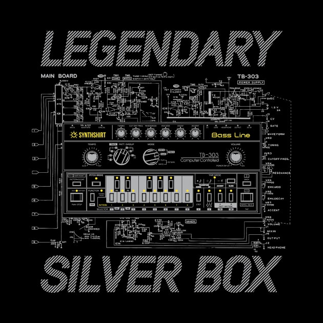 TB-303 / Legendary Silver Box / Gray by Synthshirt