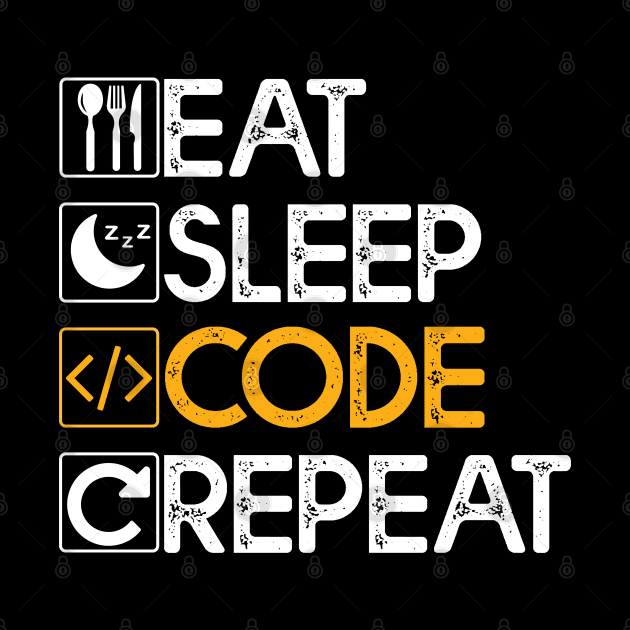 Eat Sleep Code Repeat Gift Coding Lovers Gift by mommyshirts