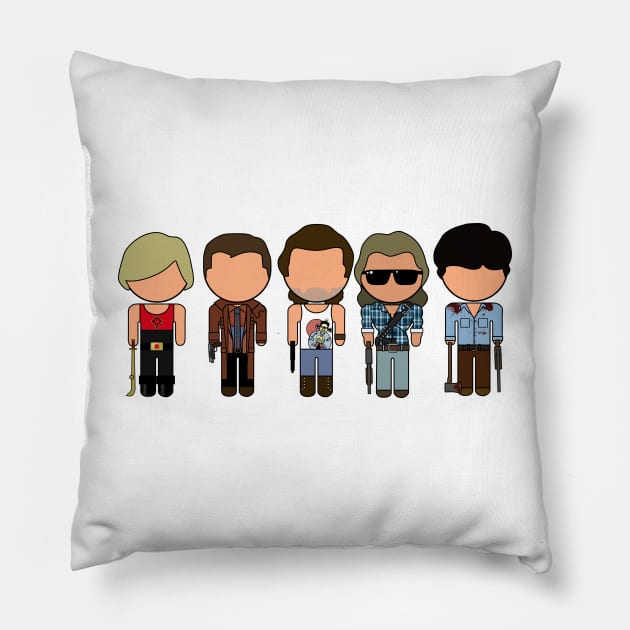 80s Cult Movie Icons - "Vector-Eds" Pillow by TwistedKoala