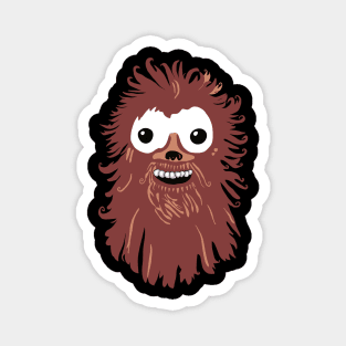 Happy Bigfoot Face Magnet