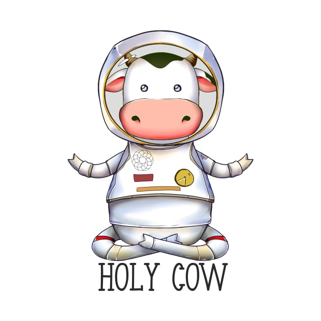 holy cow funny cow design space cow by tessacreativeart