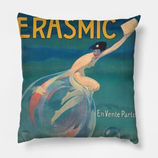 Savon De Beauté Erasmic France Vintage Poster 1912 Pillow