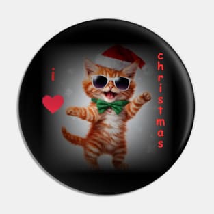 Cool kittens for Christmas Pin