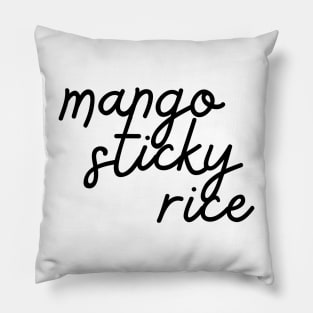 mango sticky rice - black Pillow