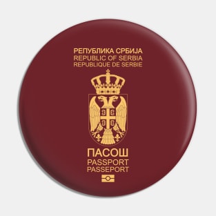 Serbian passport Pin