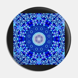 Kaleidoscope blue Pin