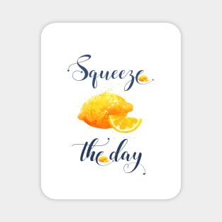 Squeeze the Day Lemon Happiness Art Kitchen Restaurant Decor Magnet