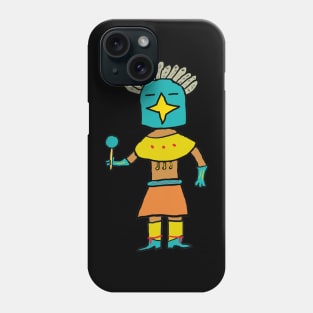 Hopi Doll Blue Star Kachina Phone Case