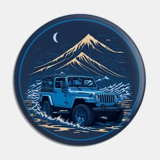 Japanese Big Wave Mountain Pin