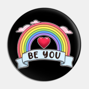 Pride Shirt Women Rainbow Graphic Tees Funny Be You Letter T Shirt LGBT Equality Pin