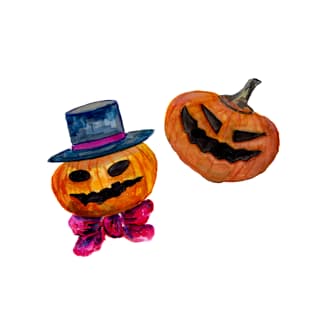 Halloween Pumpkin Heads Duo T-Shirt