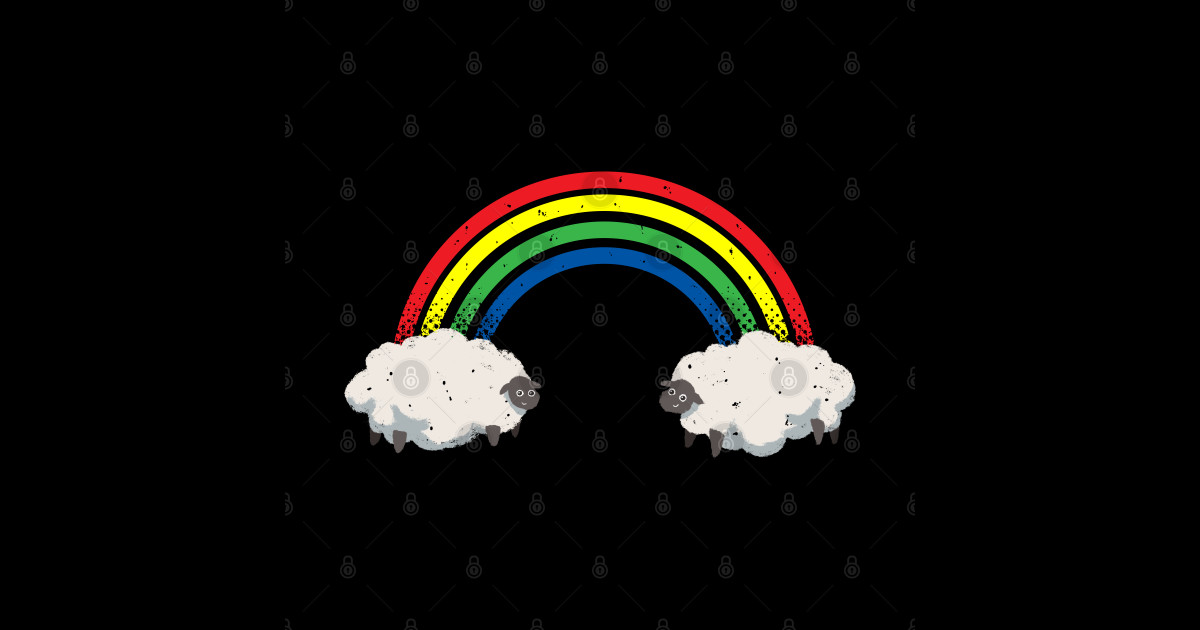 Rainbow Sheep Rainbow Sticker Teepublic 