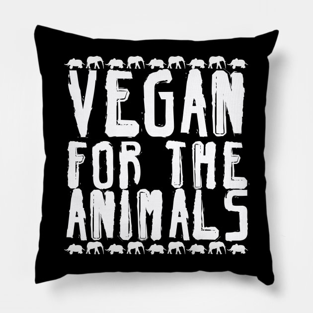 Vegan for the Animals, Vegan Activism, Vegan Christmas, Gifts 2023 Pillow by KindWanderer