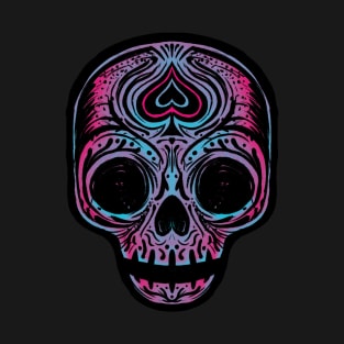 Sugar Skull - Pink Blue T-Shirt