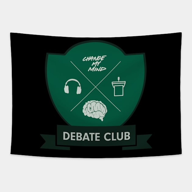 Change My Mind Debate Club (SLYTH colors) Tapestry by Change My Mind Podcast