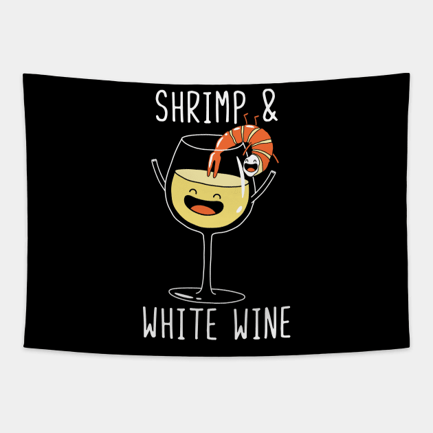 Shrimp and White Wine Tapestry by CoDDesigns