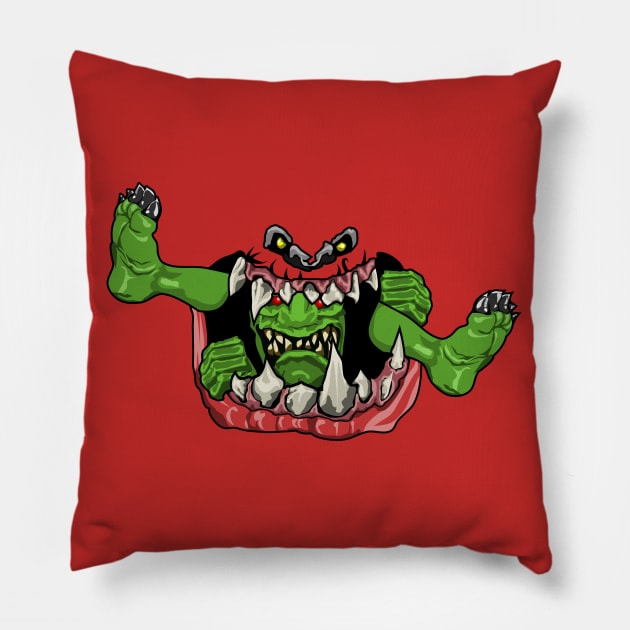 Goblin Devoured Pillow by PinnacleOfDecadence