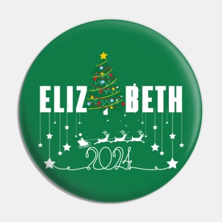 Elizabeth Christmas Cute 2023 Family Women's Christmas Elizabeth Holiday Pin