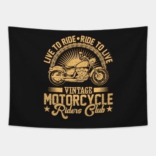 Vintage Motorcycle Riders Club Tapestry