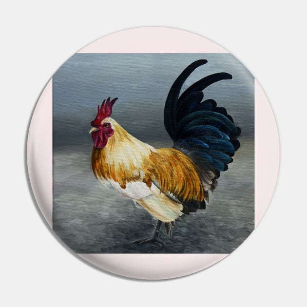 Rooster Pin by megandavellafineart