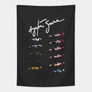 Ayrton Senna - All his F1 Cars - signed!˜ Tapestry