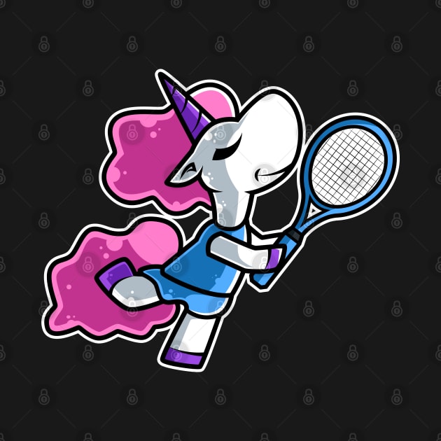 Unicorn Tennis Player Funny Coach print by theodoros20