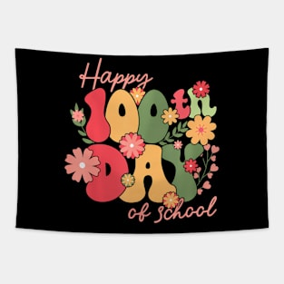 Groovy 100 Days Of School Teacher 100Th Day Girls Tapestry