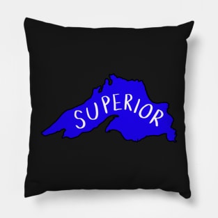 Lake Superior Outline Pillow