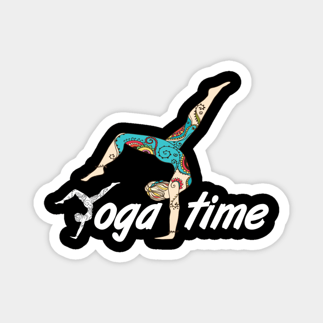 yoga time. yoga makes you self confident Magnet by Gemi 