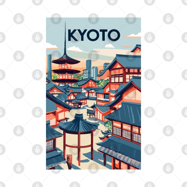 A Vintage Travel Art of Kyoto - Japan by goodoldvintage