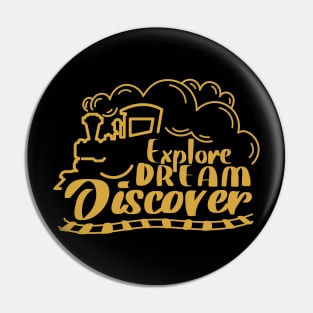 Travel Dream in Gold Pin