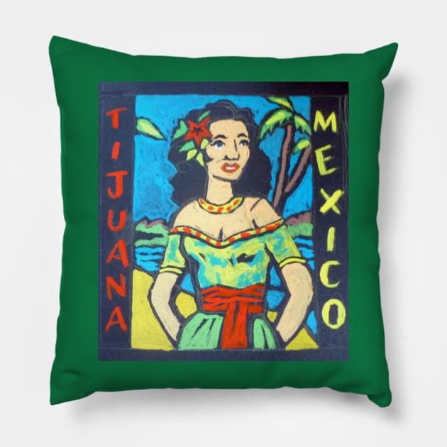 Tijuana Mexico Pillow by kathyarchbold