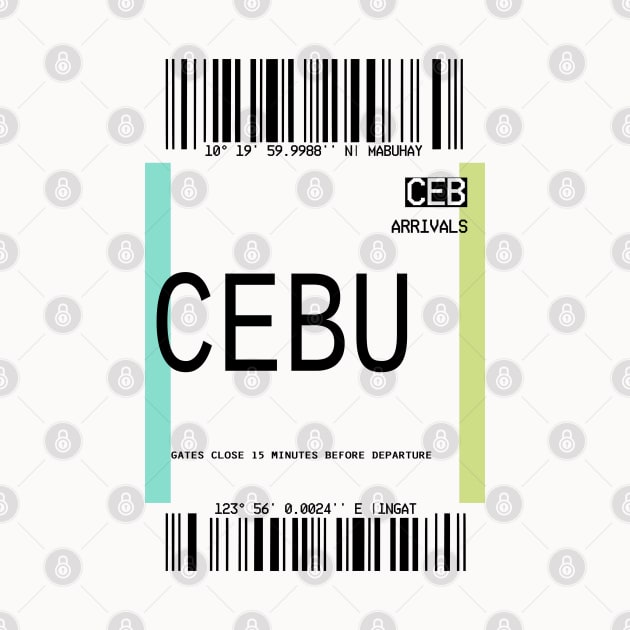 Cebu Philippines Plane Ticket by Aydapadi Studio