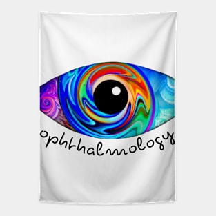 Coloful abstract ophthalmology Tapestry