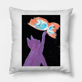 Cat and Butterfly Nebula Pillow