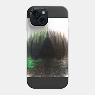 Special processing. Trail to the dark forest, where monster live. Green and violet. White borders. Phone Case